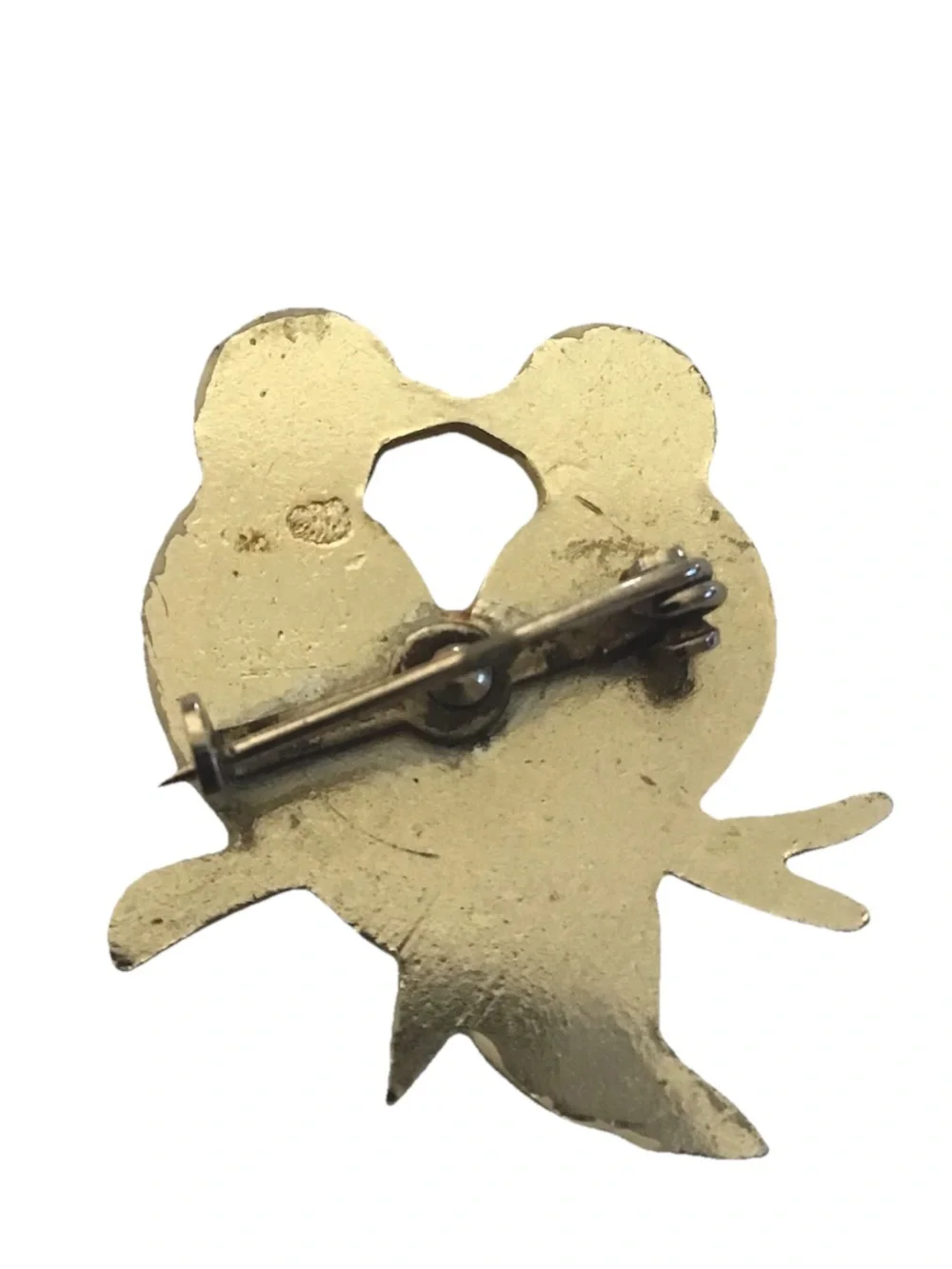 Vintage 1970s Enamel Love Birds Brooch